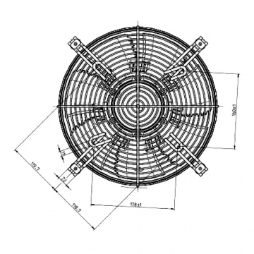 Ventilator axial de refulare Ziehl FN 031-4DZ.0C.A7P2